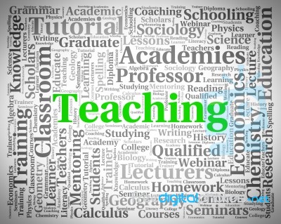 Teaching Word Shows Webinar Educate And Seminar Stock Image
