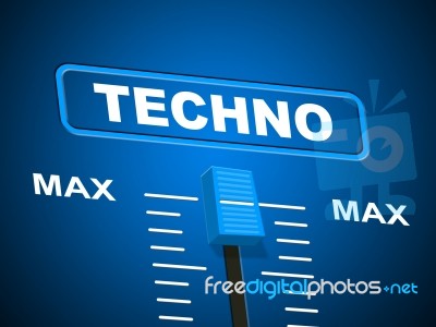 Techno Music Represents Sound Track And Acoustic Stock Image