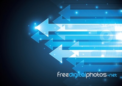 Technology Abstract Arrow Background With Copy-space  Illu Stock Image