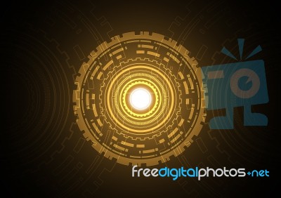 Technology Abstract Circle  Background Stock Image