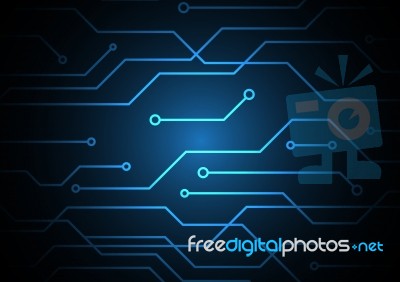 Technology Abstract Circuit  Background Stock Image