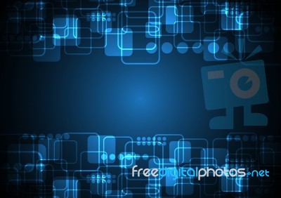 Technology Abstract Digital Modern Future Rectangle Background Stock Image