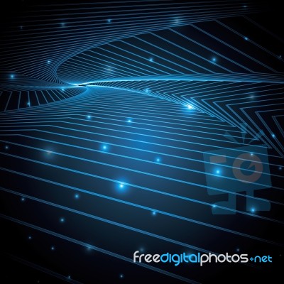 Technology Abstract Star Geometric Line Art  Illustration Stock Image