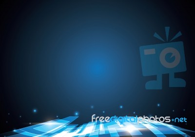 Technology Abstract Stripe Background With Copy-space  Ill Stock Image