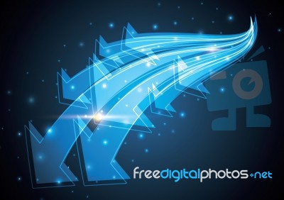 Technology Abstract Stripe Background With Copy-space  Ill Stock Image