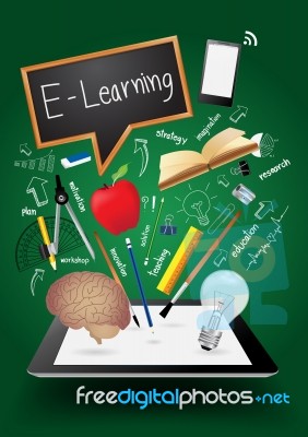 Technology Business, E Learning Concept Stock Image