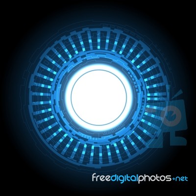 Technology Cyber Abstract Circle Background Stock Image