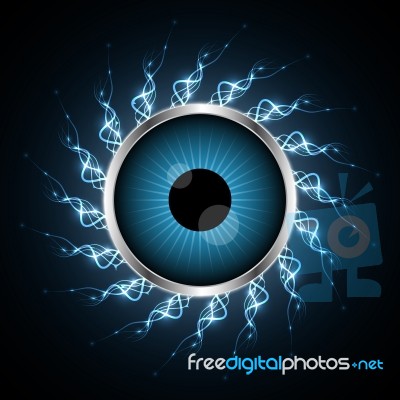 Technology Cyber Security Eye Light Stock Image