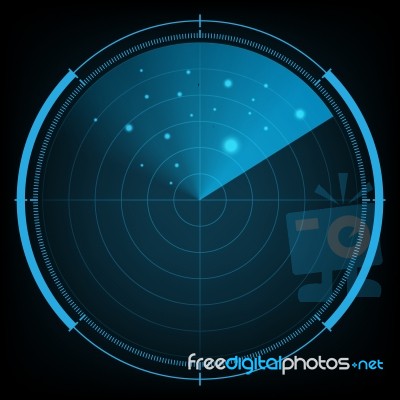 Technology Digital Future Abstract Radar Screen Background Stock Image