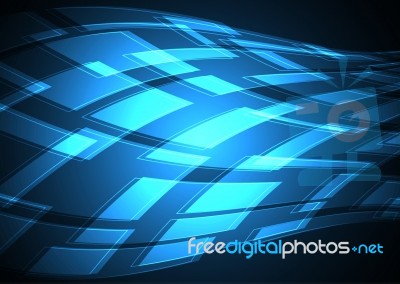 Technology Digital Future Abstract Rectangle Background Stock Image