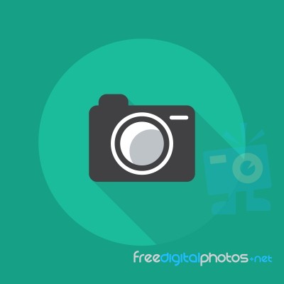 Technology Flat Icon. Camera Stock Image