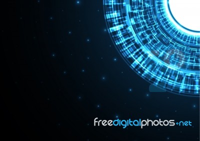 Technology Future Cyber Abstract Circle Background Stock Image