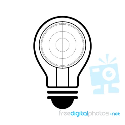 Technology Future Radar Screen Light Bulb Stock Image