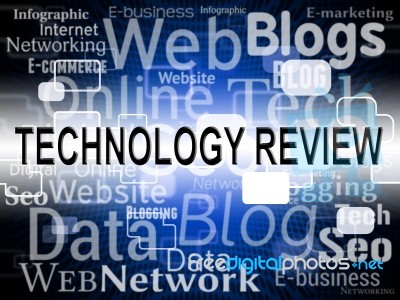 Technology Review Means Assessment Evaluation And Assess Stock Image