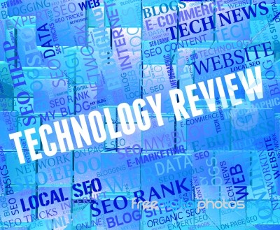 Technology Review Shows Evaluation Appraisal And Electronic Stock Image