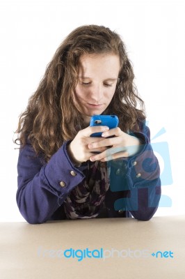 Teen Texting Stock Photo