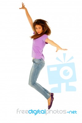 Teenage Girl Jumping Stock Photo Teenage Girl Jumping Stock Photo