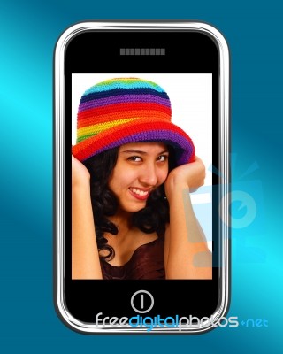 Teenage Girl On Mobile Phone Stock Image