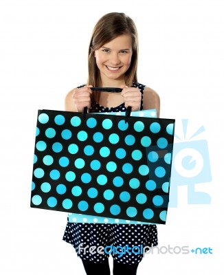 Teenager Holding Shopping Bags Stock Photo