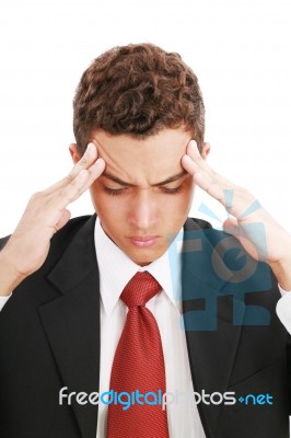 Teenager Suffering From Headache Stock Photo