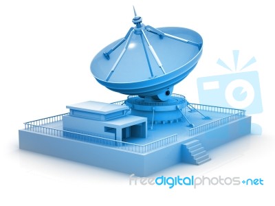 Tele Communication System. Satellite Dish Stock Image