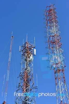 Telecommunication Tower Stock Photo