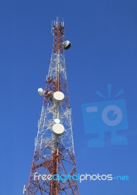 Telecommunication Tower Stock Photo