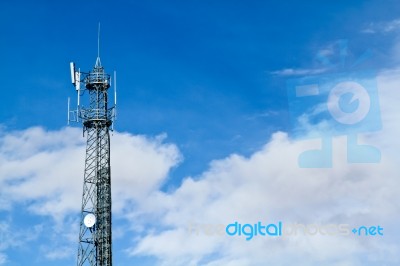 Telecommunication Tower Stock Photo