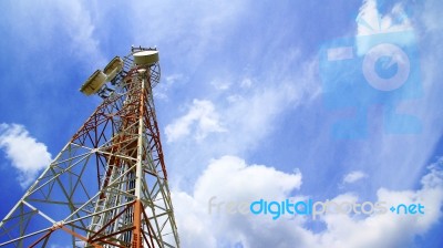 Telecommunication Tower Stock Photo