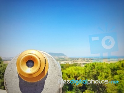 Telescope And Conero Stock Photo