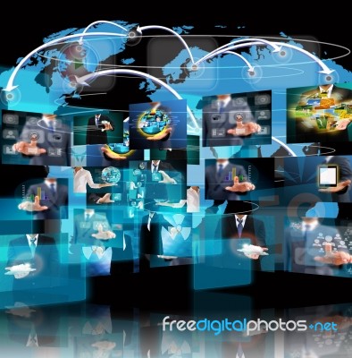 Television And Internet Production Stock Photo