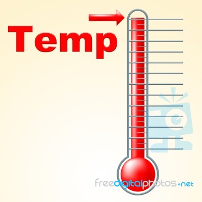 Temperature Thermometer Indicates Mercury Centigrade And Scale Stock Image