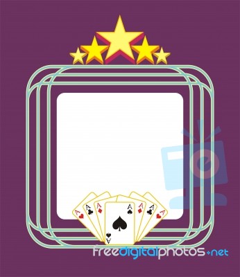 Template Gambling Light Advertising Stock Image
