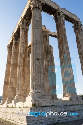 Temple Of Zeus In Athens Stock Photo