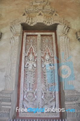 Temple's Door Stock Photo