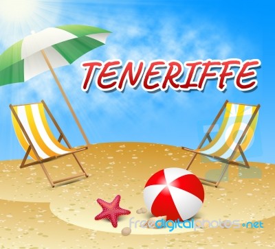 Teneriffe Vacations Represents Summer Time And Beaches Stock Image