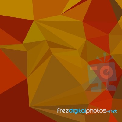 Tenne Tawny Orange Abstract Low Polygon Background Stock Image