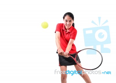 Tennis Player Isolated Stock Photo Tennis Player Isolated Stock Photo