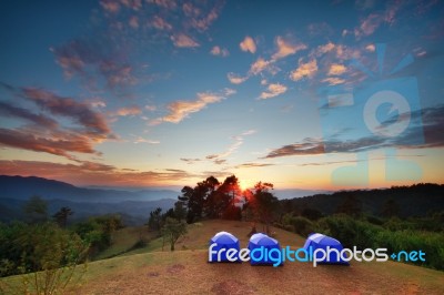 Tent Camping Stock Photo