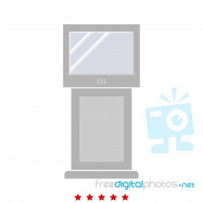 Terminal Stand With Touch Screen Icon Stock Image