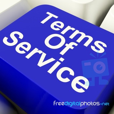 Terms Of Service Computer Key Stock Image