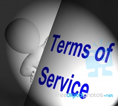 Terms Of Service Sign Displays User And Provider Agreement Stock Image
