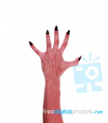 Terrible Monster Hand To Create A Collage On The Theme Of Hallow… Stock Photo