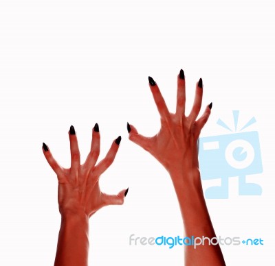 Terrible Monster Hand To Create A Collage On The Theme Of Hallow… Stock Photo