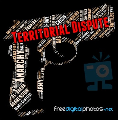 Territorial Dispute Indicates Difference Of Opinion And Disputat… Stock Image