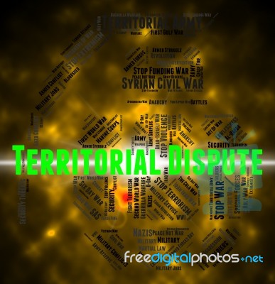 Territorial Dispute Indicates Difference Of Opinion And Disputat… Stock Image