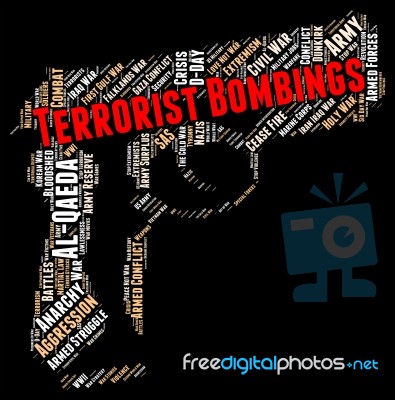 Terrorist Bombings Represents Freedom Fighter And Assassin Stock Image