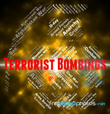 Terrorist Bombings Represents Urban Guerrilla And Arsonist Stock Image