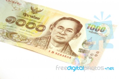 Thai Banknote Thousand Baht Stock Photo