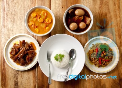 Thai Dinner Set Stock Photo